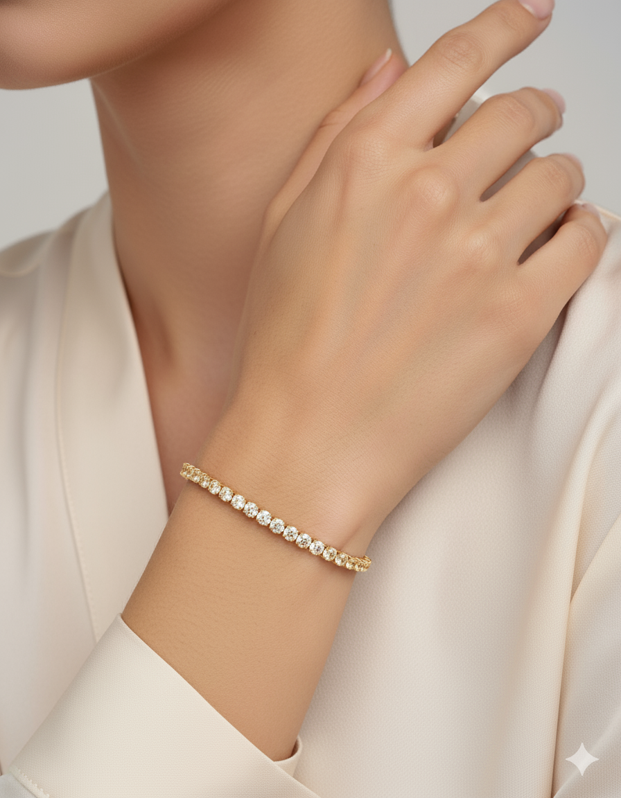 Classic Sterling Silver Tennis Bracelet