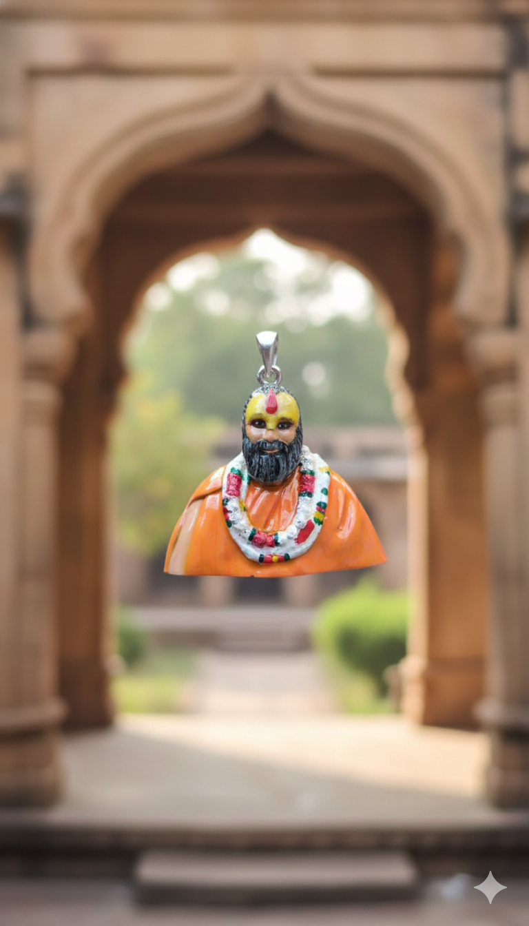 Shri Rajendra Das Ji Maharaj Devotional Pendant - Malook Peeth Spiritual