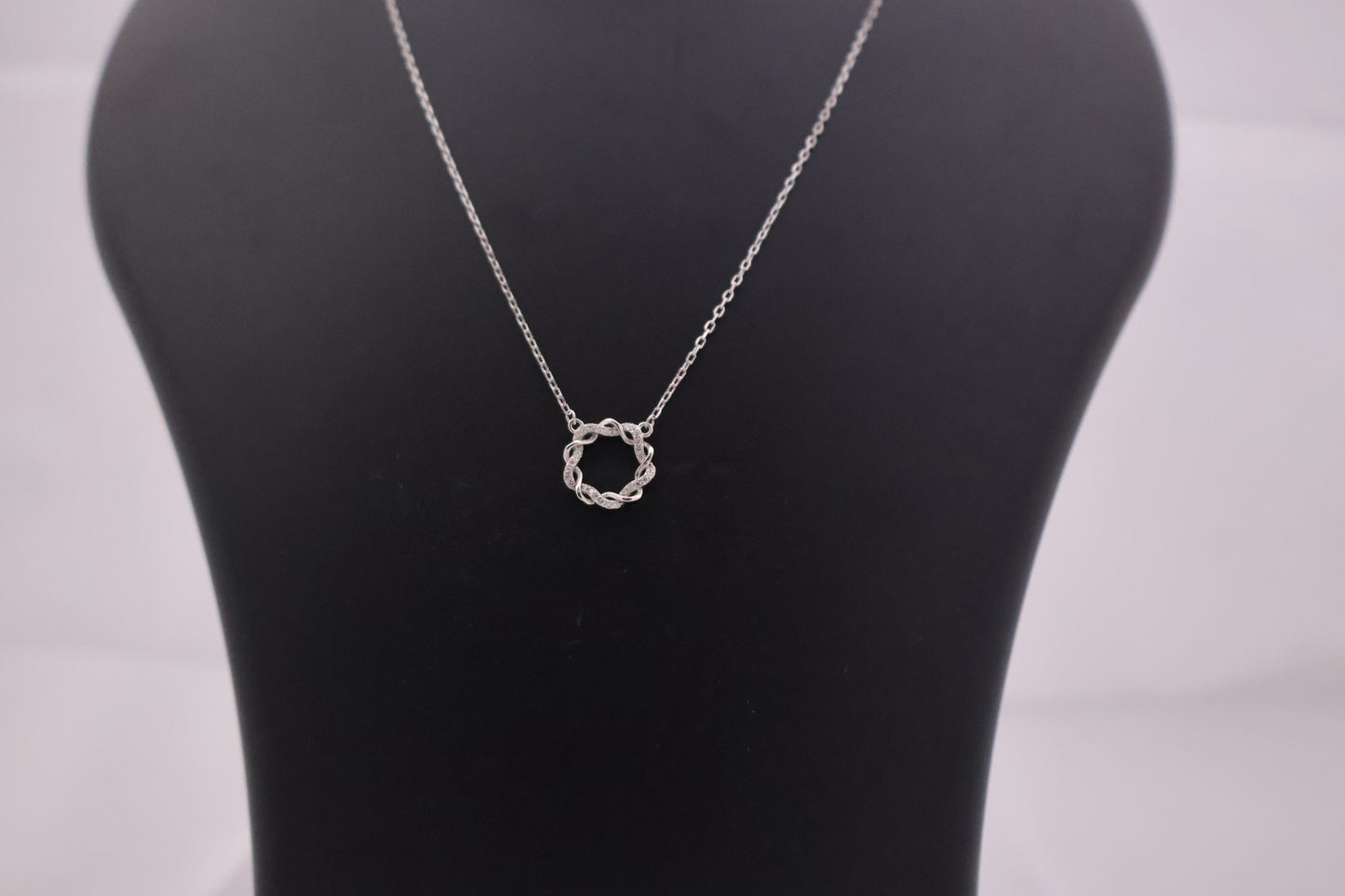 Love Knot Ring Silver Pendant Necklace