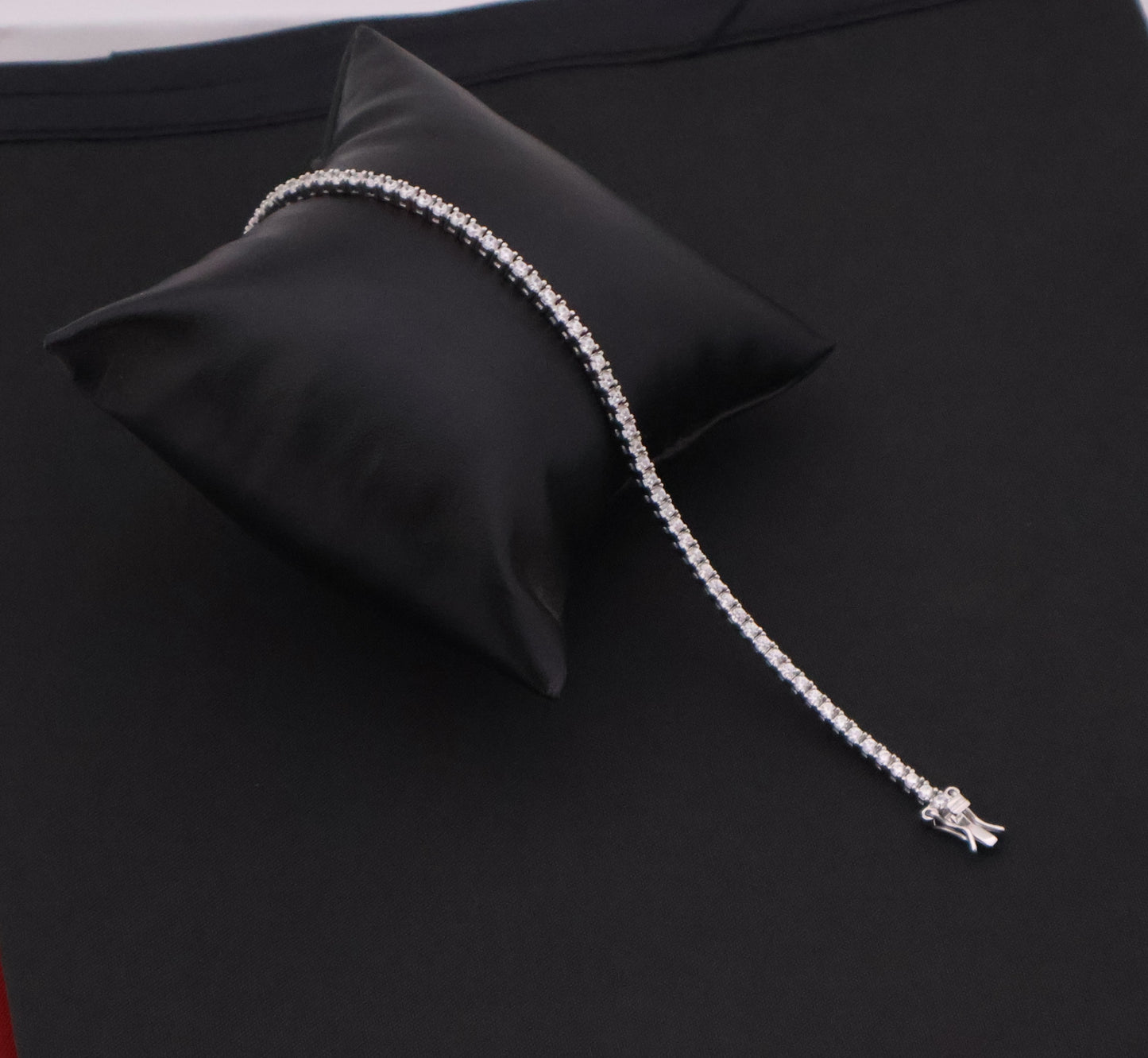 Classic Sparkle Sterling Silver Tennis Bracelet