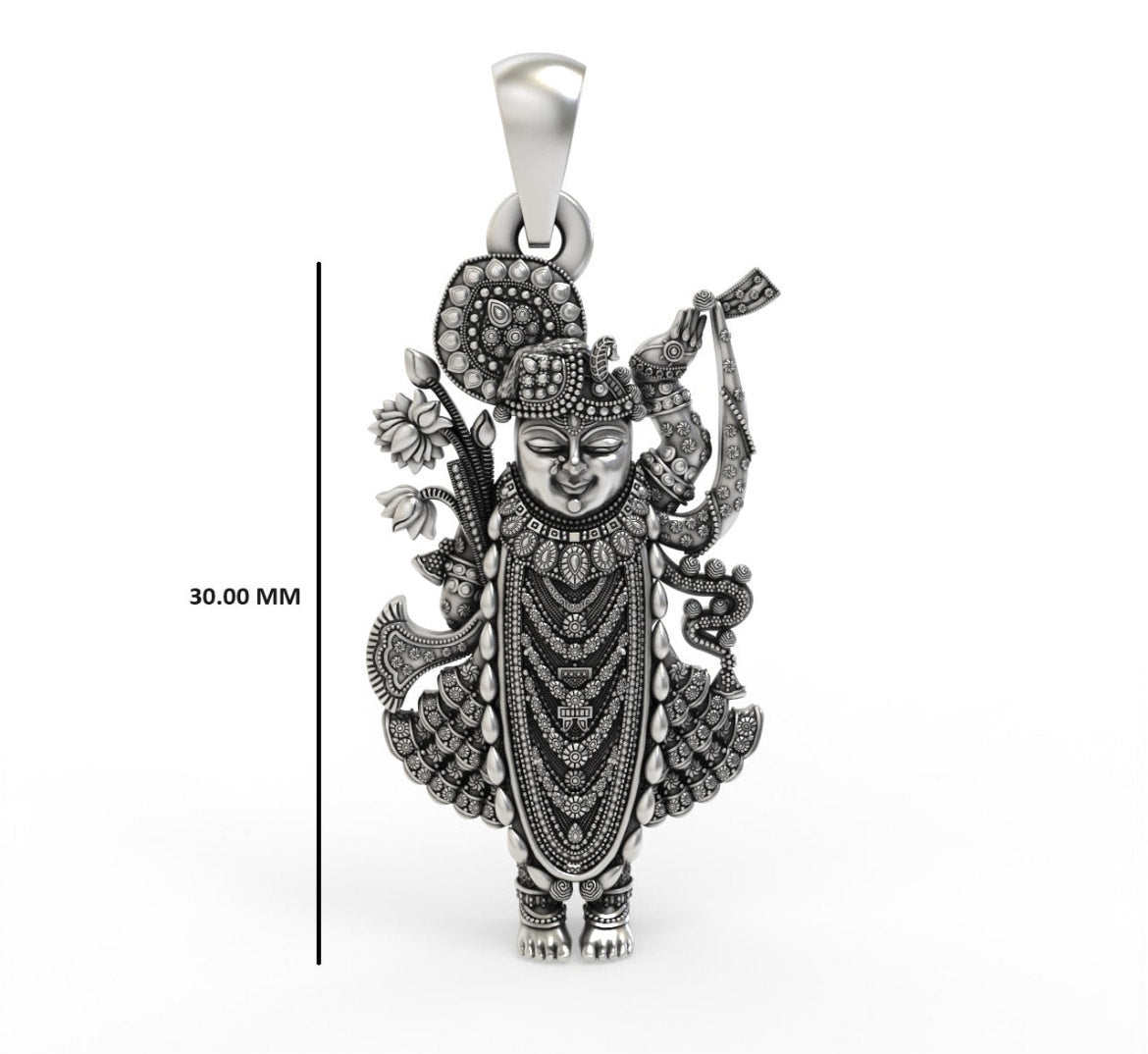 SILVER SRINATHJI PENDANT