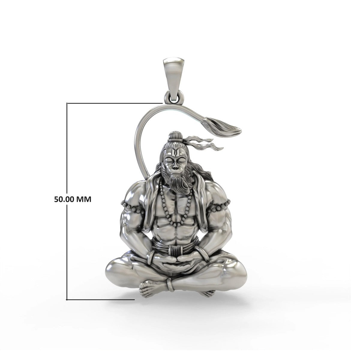 Meditating Hanuman Pendant