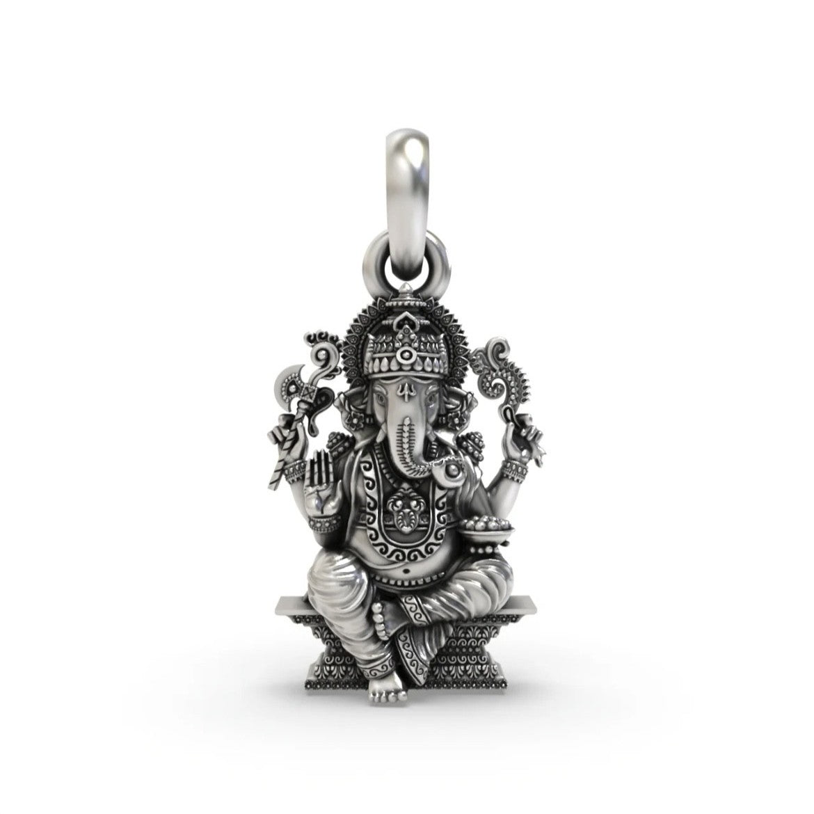 Regal Seated Ganesha Pendant