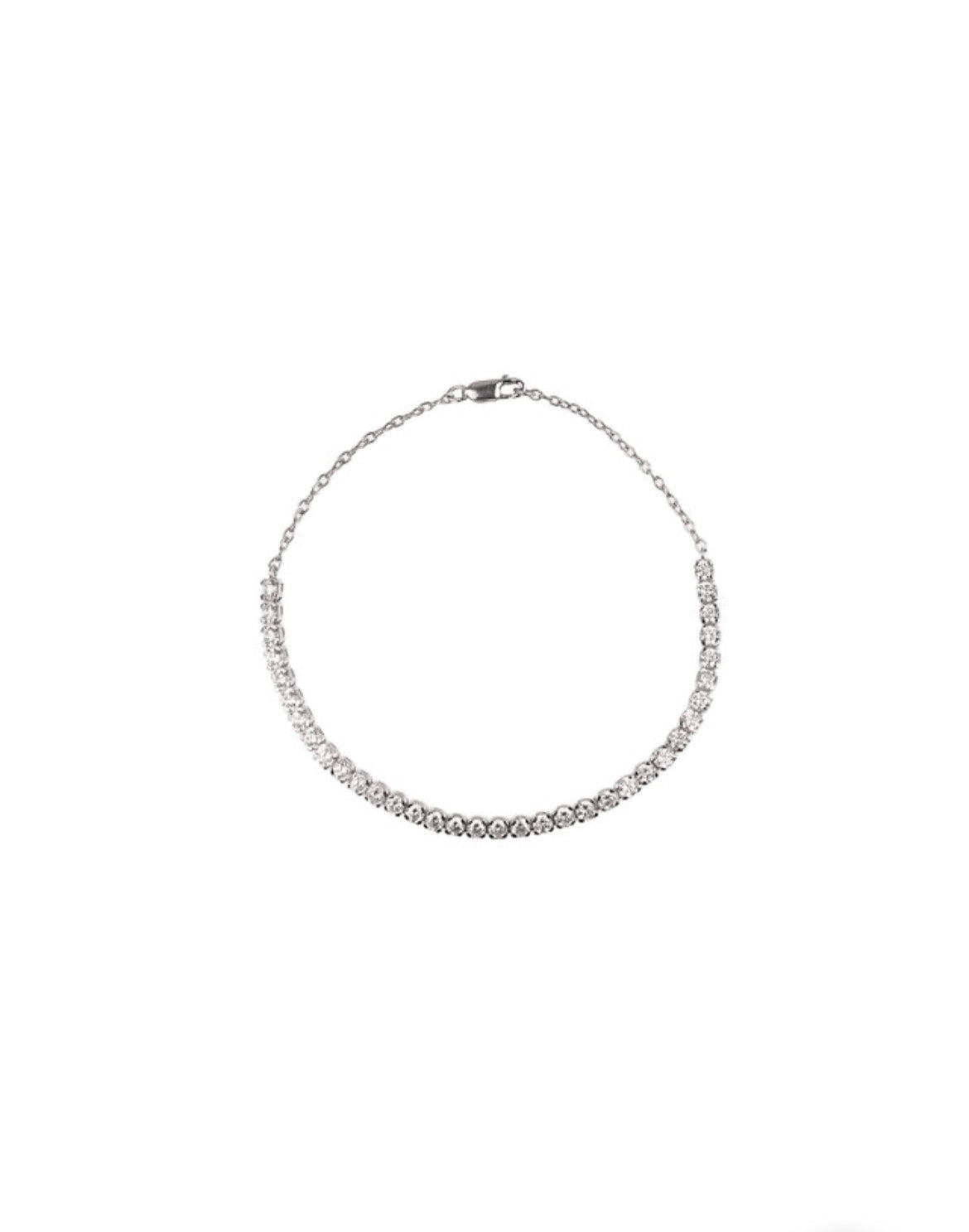 Delicate Silver Chain Tennis Bracelet