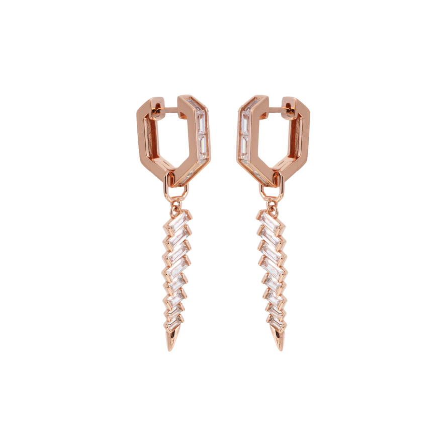 Zigzag Elegance Drop Earrings