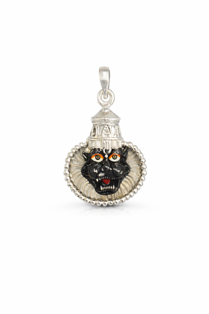 Lord Narasimha Dev Silver Pendant – Fierce Avatar of Vishnu Protective Amulet