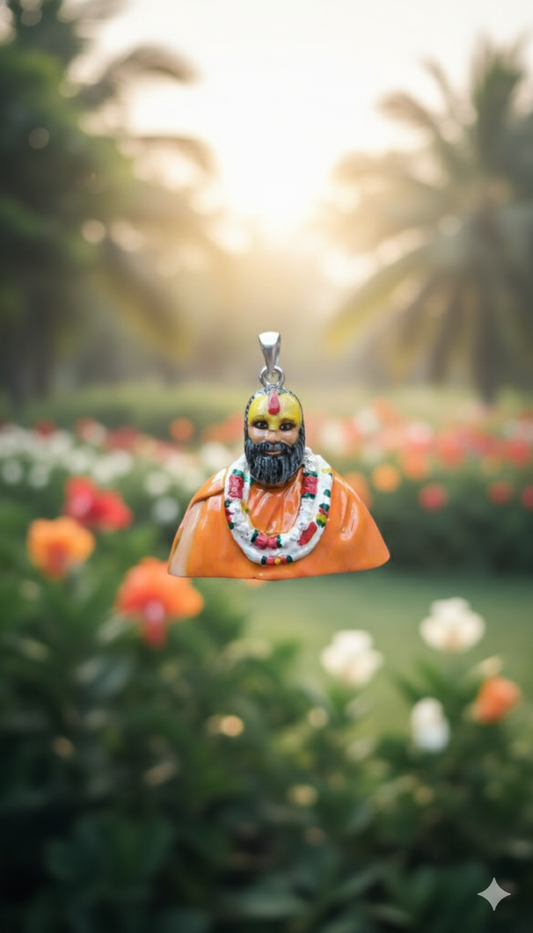 Shri Rajendra Das Ji Maharaj Devotional Pendant - Malook Peeth Spiritual