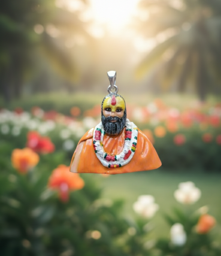 Shri Rajendra Das Ji Maharaj Devotional Pendant - Malook Peeth Spiritual