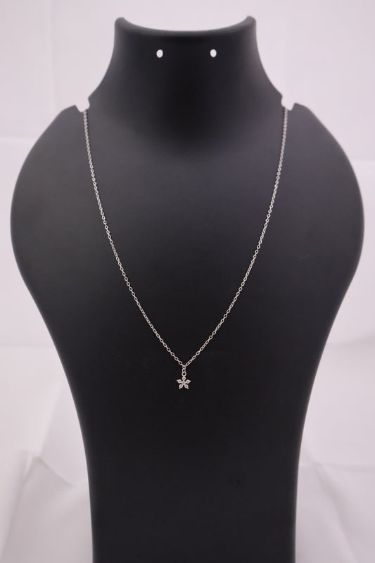 Dainty Silver Starburst Necklace
