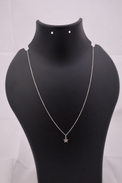 Dainty Silver Starburst Necklace