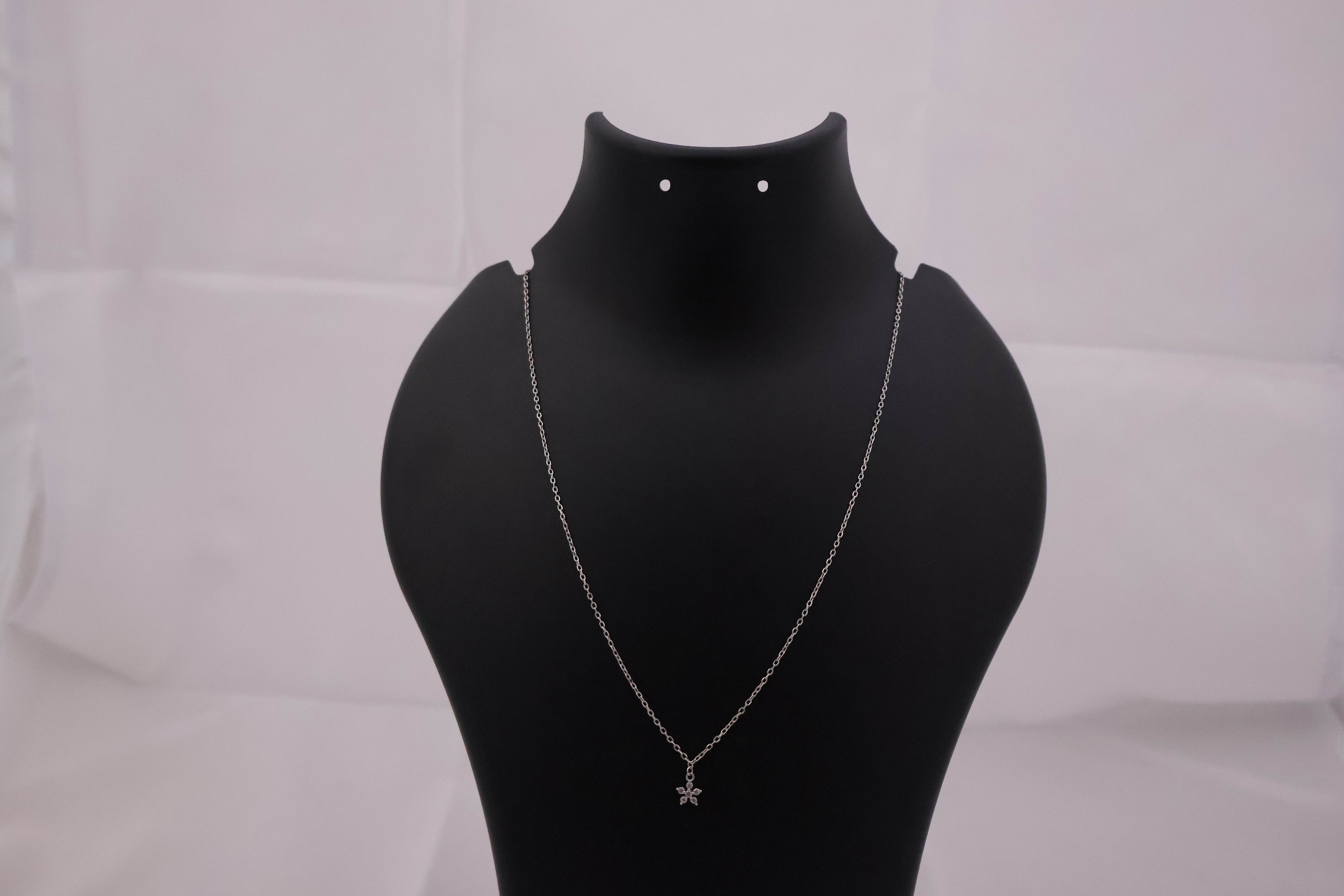 Dainty Silver Starburst Necklace