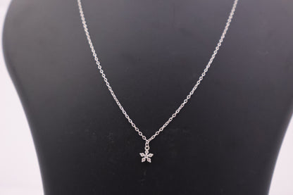 Dainty Silver Starburst Necklace
