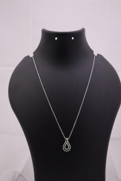 Teardrop Pendant with Stone Detailing