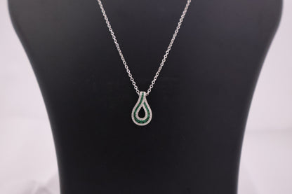 Teardrop Pendant with Stone Detailing