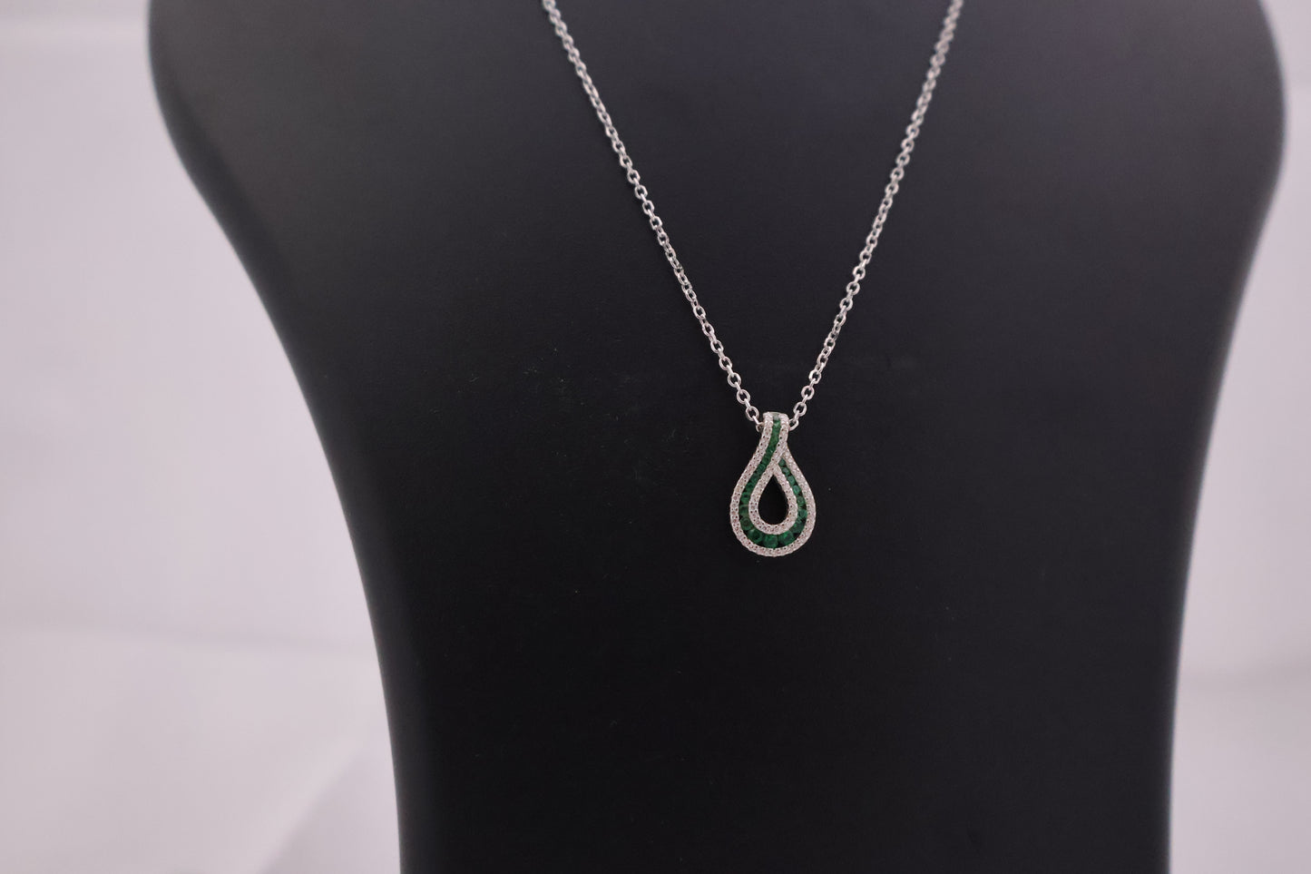 Teardrop Pendant with Stone Detailing