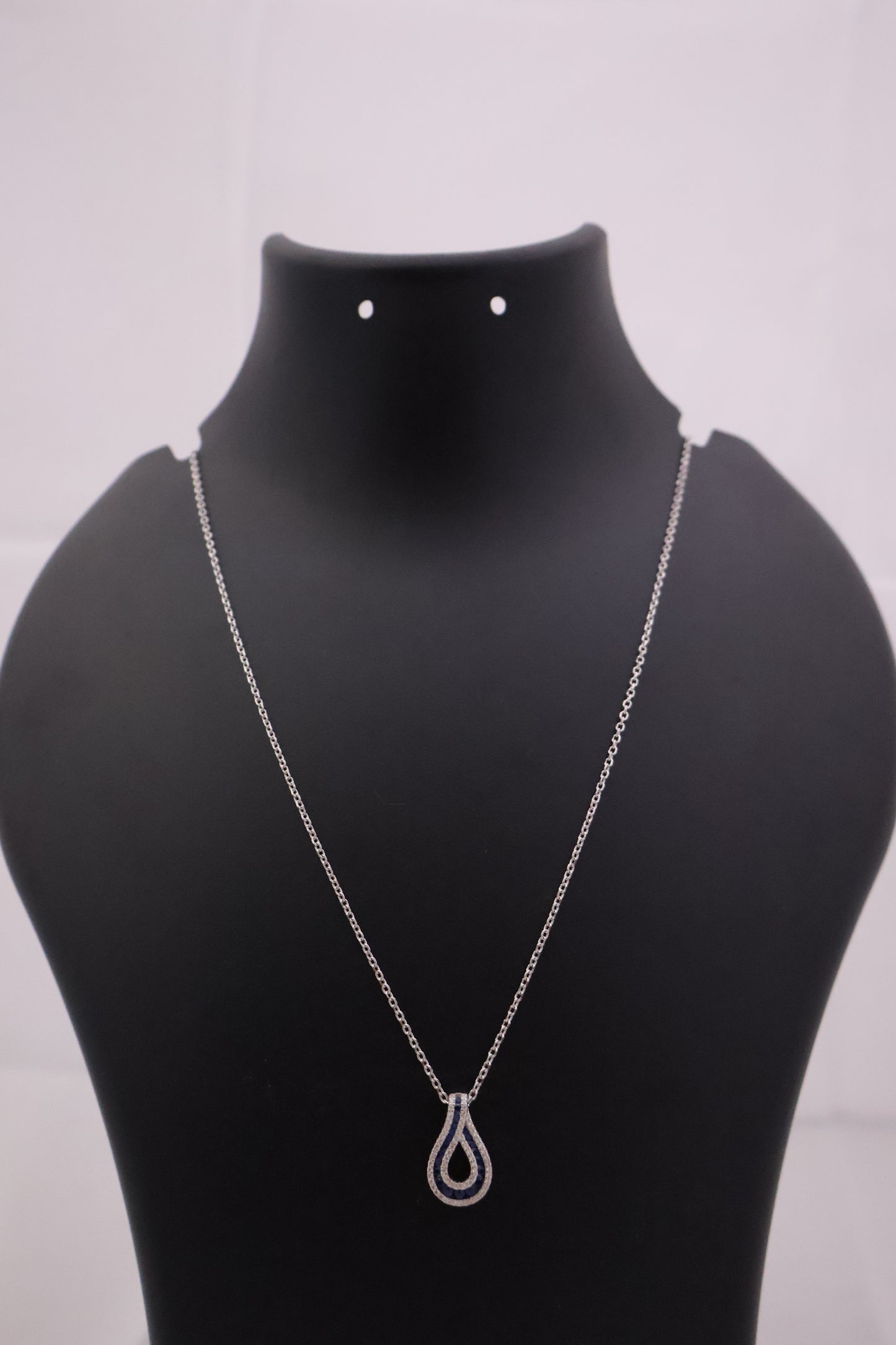 Teardrop Pendant with Stone Detailing