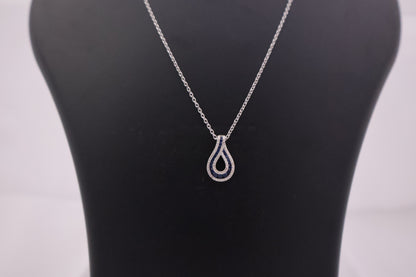 Teardrop Pendant with Stone Detailing