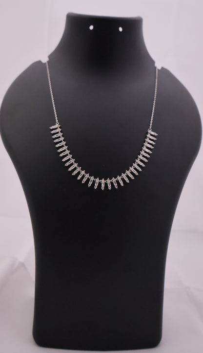 Art Deco Inspired Sparkle Silver Collar Necklace