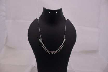 Art Deco Inspired Sparkle Silver Collar Necklace