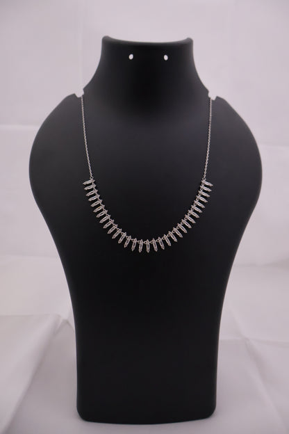 Art Deco Inspired Sparkle Silver Collar Necklace