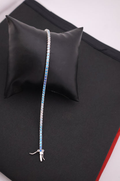Ocean Ombre Sparkle Sterling Silver Tennis Bracelet
