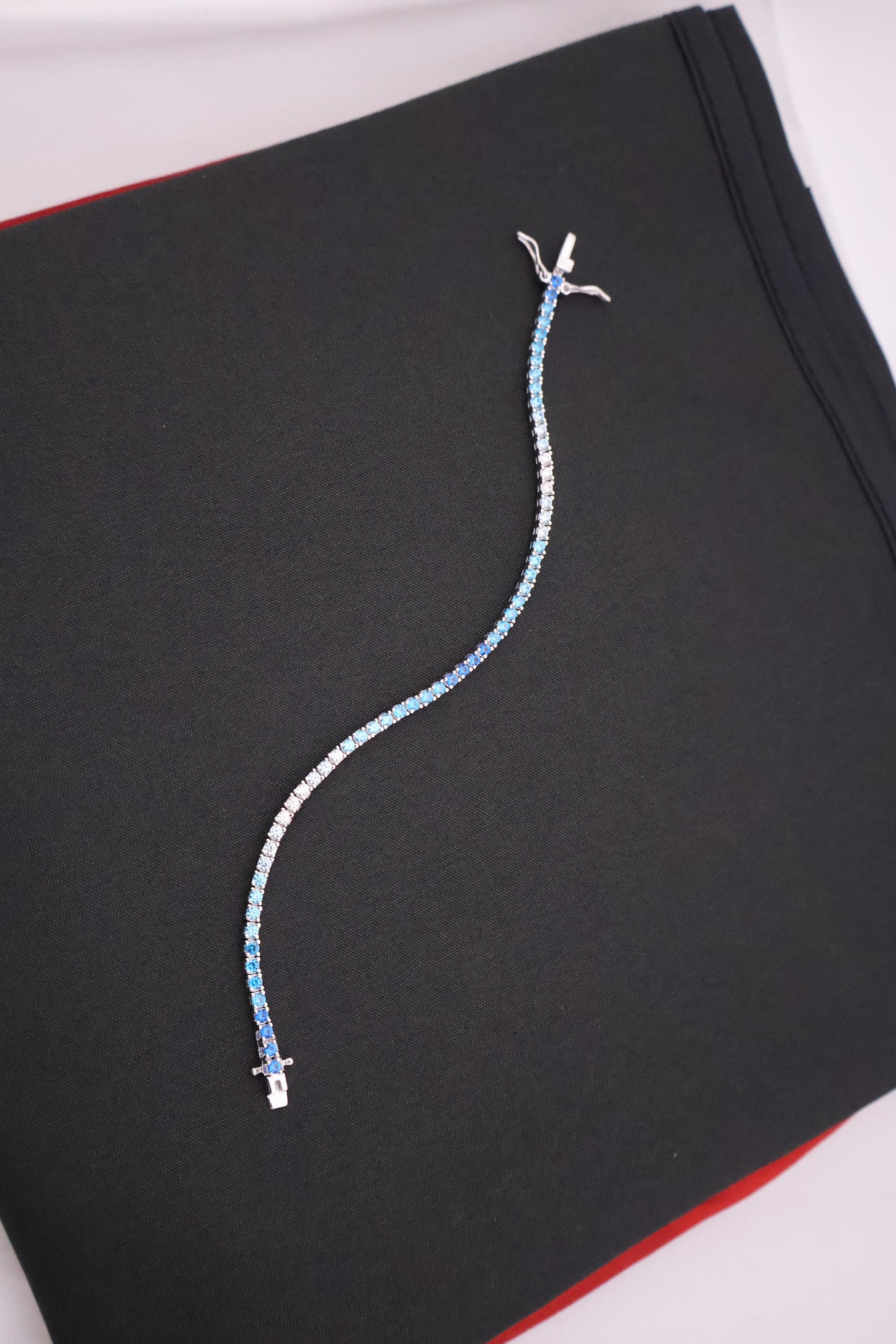Ocean Ombre Sparkle Sterling Silver Tennis Bracelet
