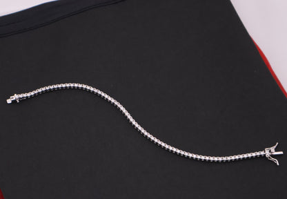 Classic Sparkle Sterling Silver Tennis Bracelet