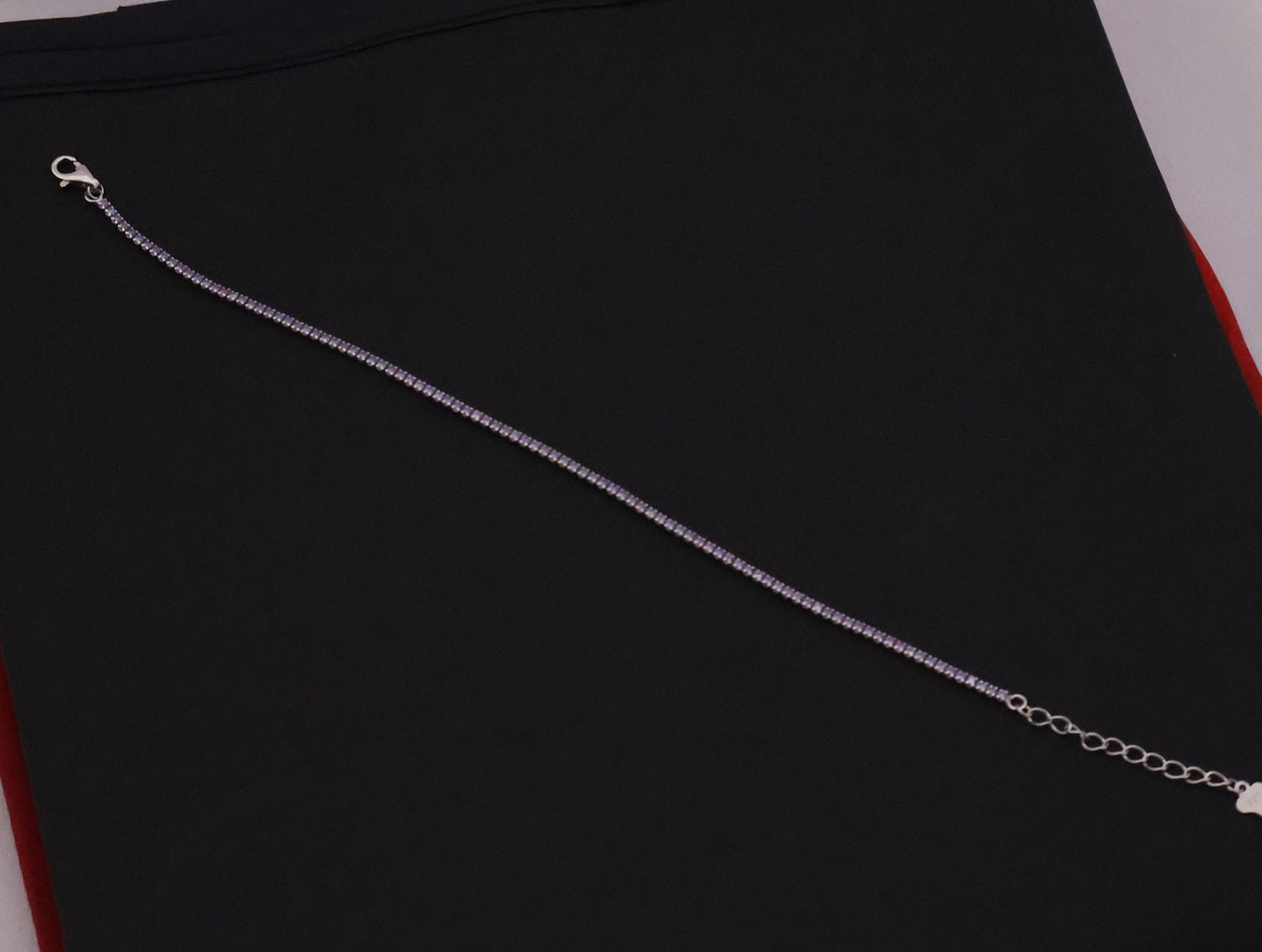 Sky Blue Shimmer Sterling Silver Tennis Bracelet