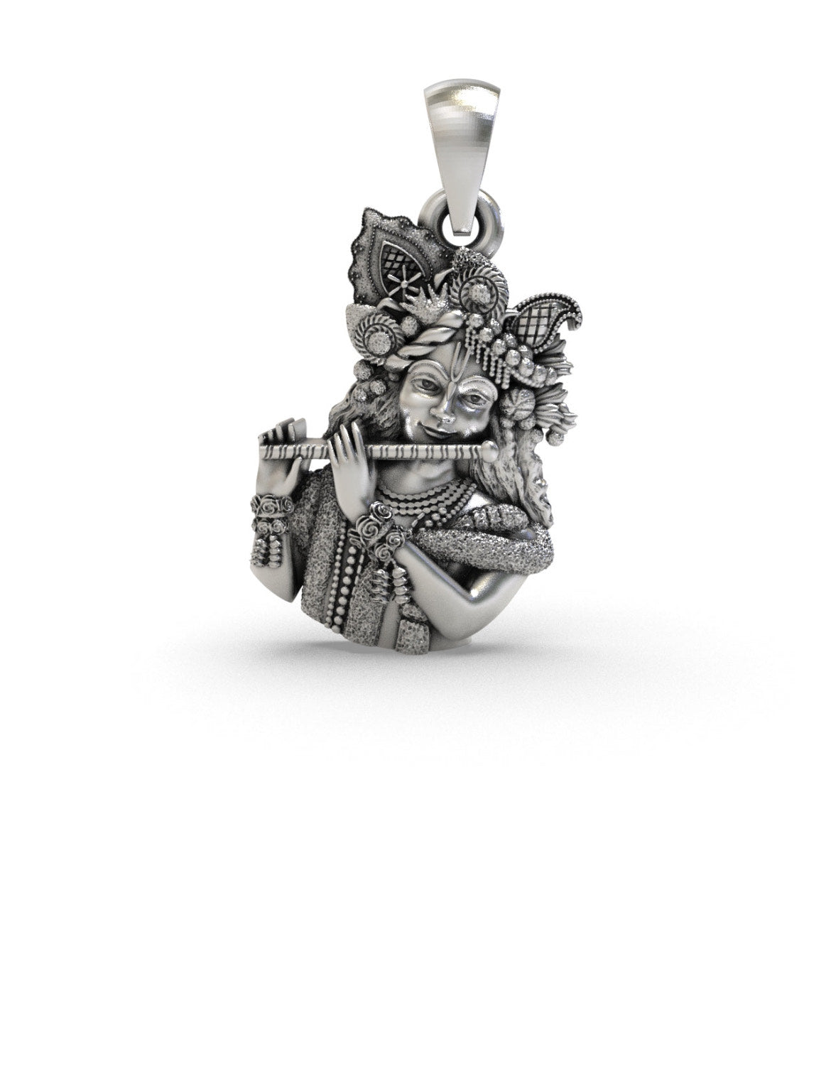 SILVER KRISHNA PENDANT