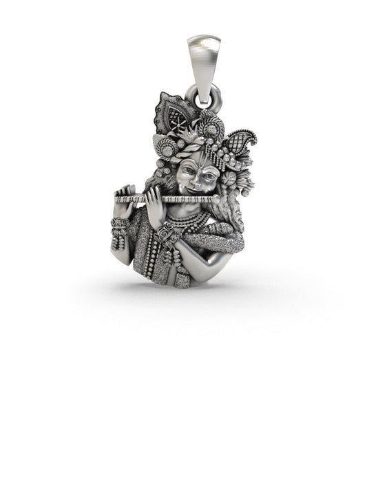 SILVER KRISHNA PENDANT