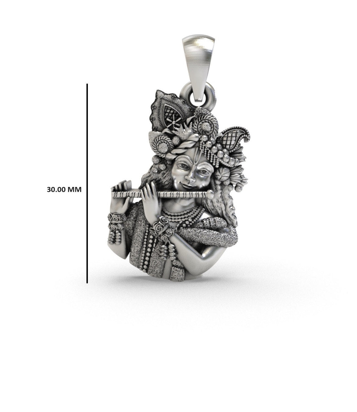 SILVER KRISHNA PENDANT