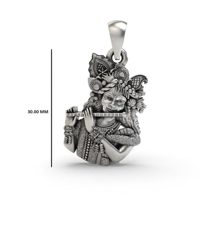 SILVER KRISHNA PENDANT
