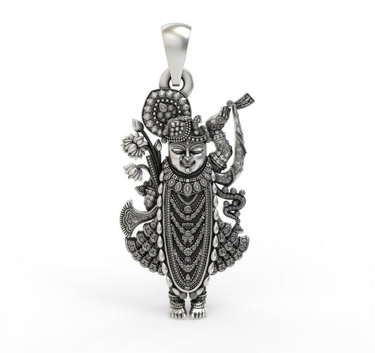 SILVER SRINATHJI PENDANT