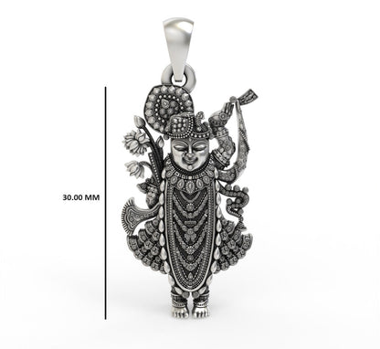 SILVER SRINATHJI PENDANT