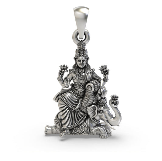 SILVER LAXMI MAA PENDANT