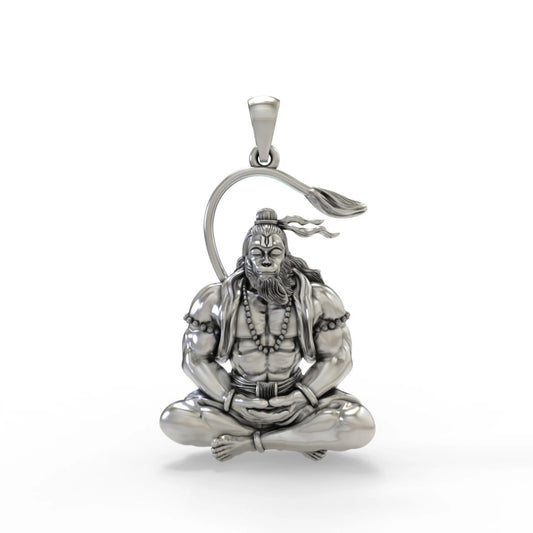Meditating Hanuman Pendant