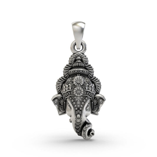 Divine Wisdom Ganesha Head Pendant