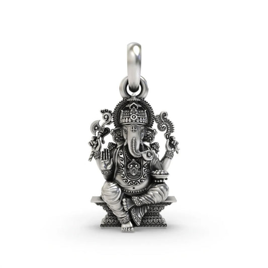 Regal Seated Ganesha Pendant