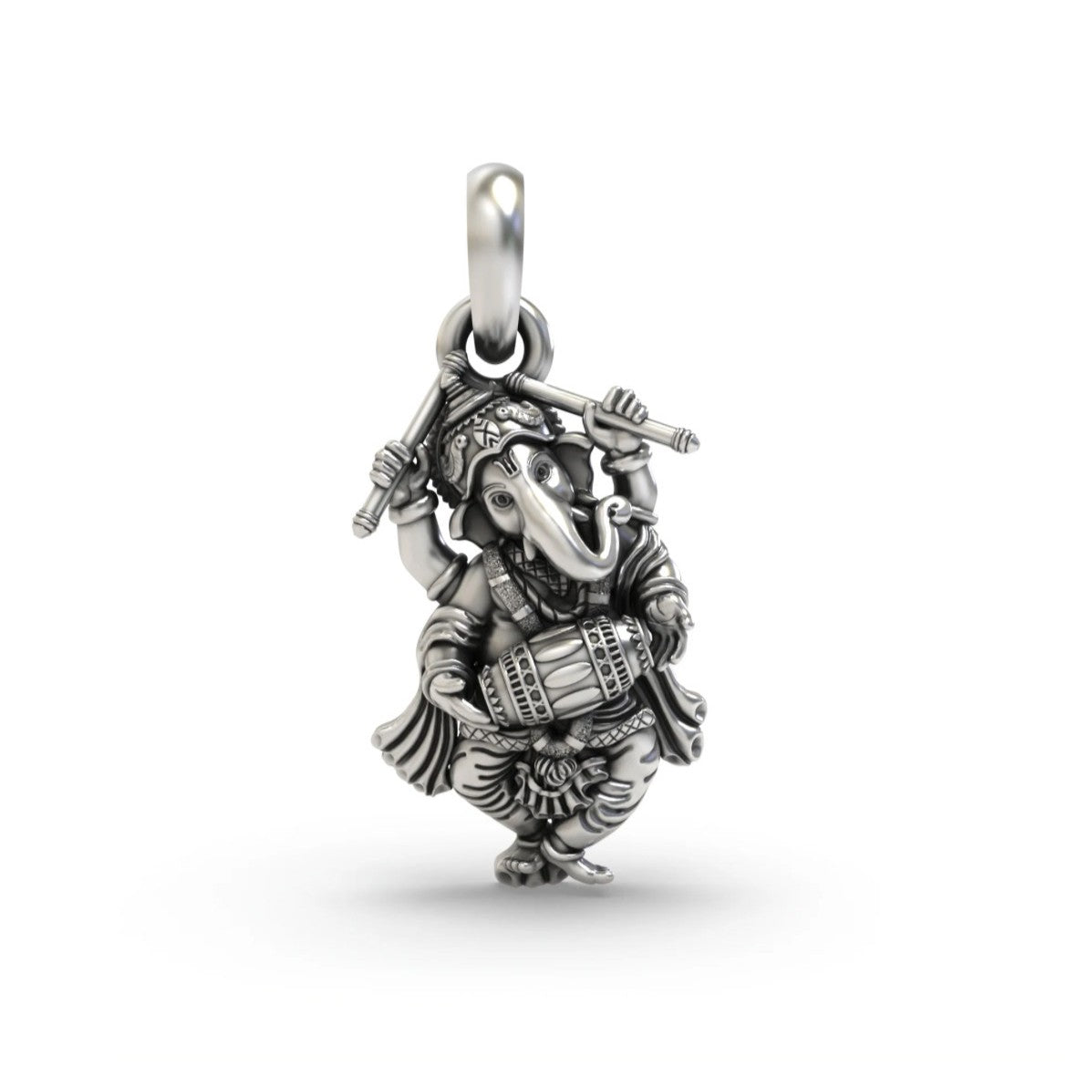 Dancing Drummer Ganesha Pendant