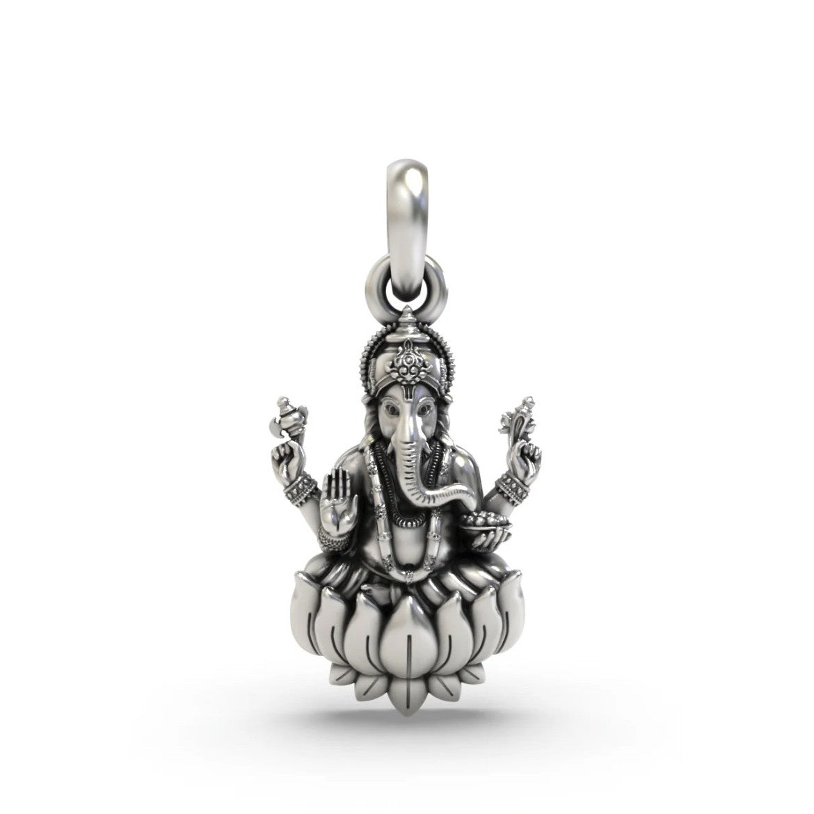 Lotus Ganesha Blessing Pendant