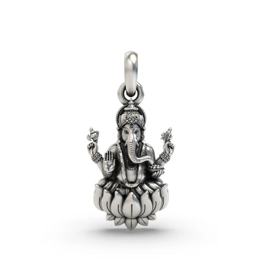 Lotus Ganesha Blessing Pendant
