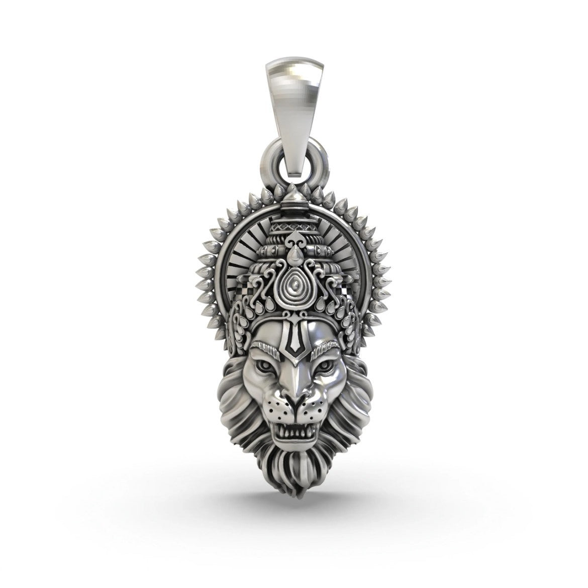 Divine Narasimha Silver Pendant