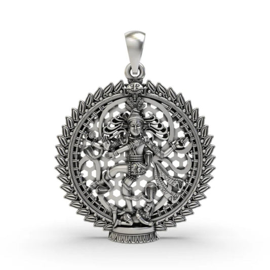 Divine Nataraja Silver Pendant