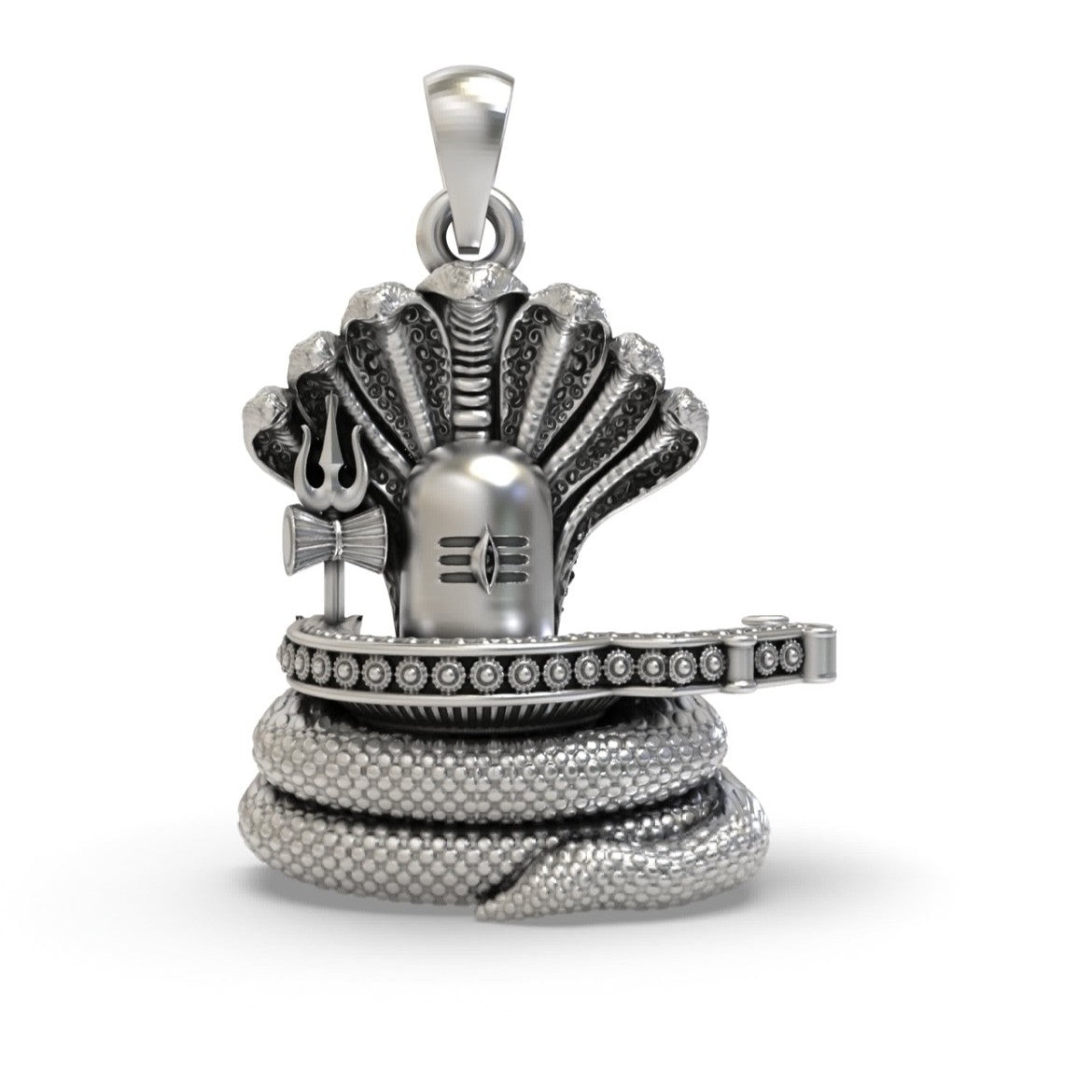 Naga Phani Shivling with Trishul Pendant