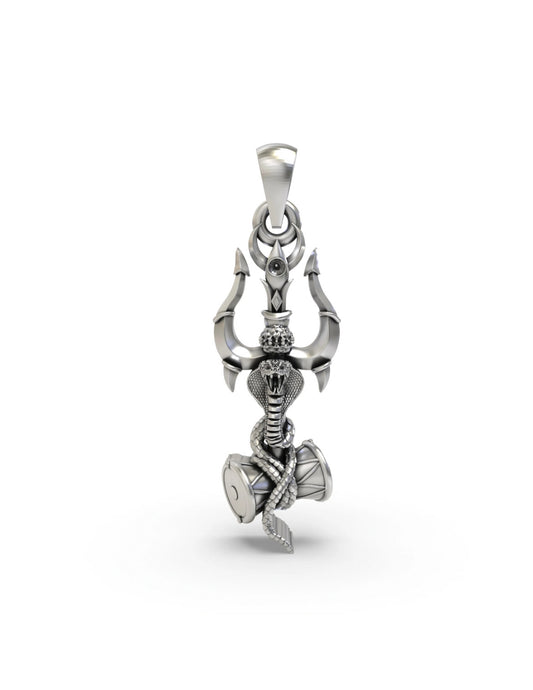 Naga Trishul Damaru Shiva Power Pendant