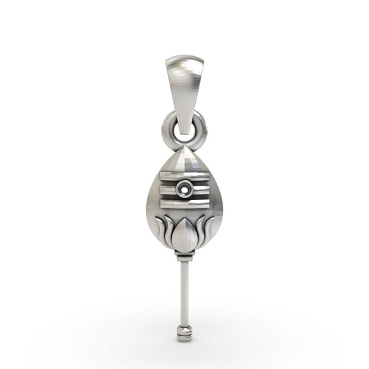 Spiritual Tilak Drop Pendant with Lotus Base