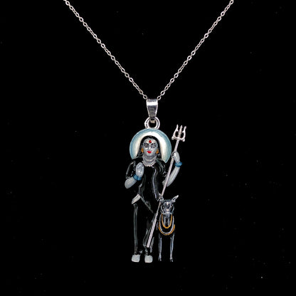 Divine Meldi Maa Protector Pendant with Trishul