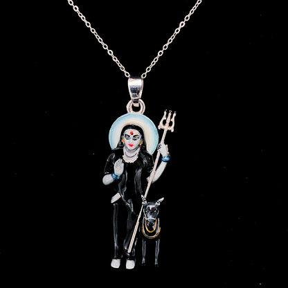 Divine Meldi Maa Protector Pendant with Trishul