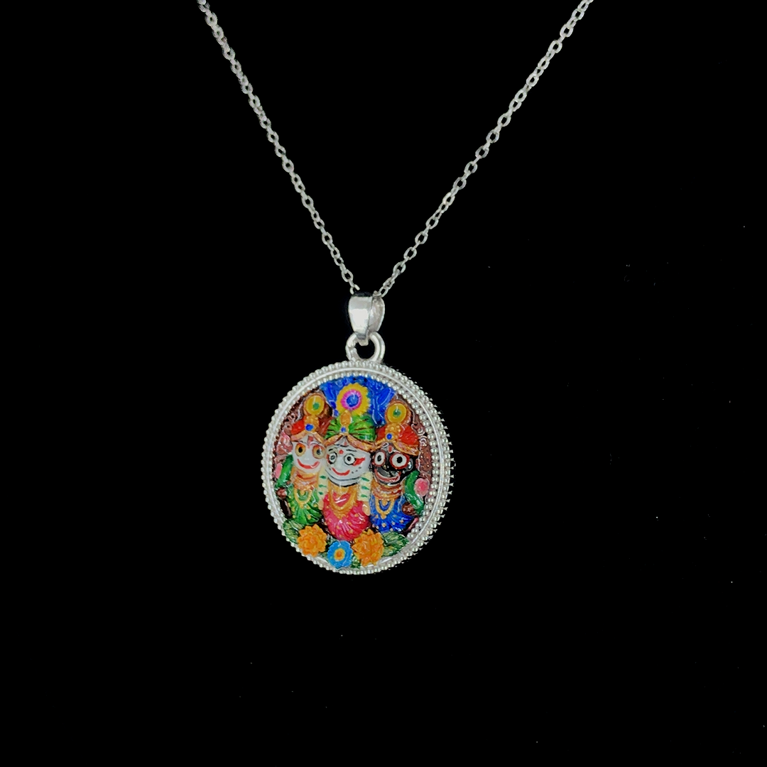 Jagannath Balabhadra Subhadra Silver Pendant