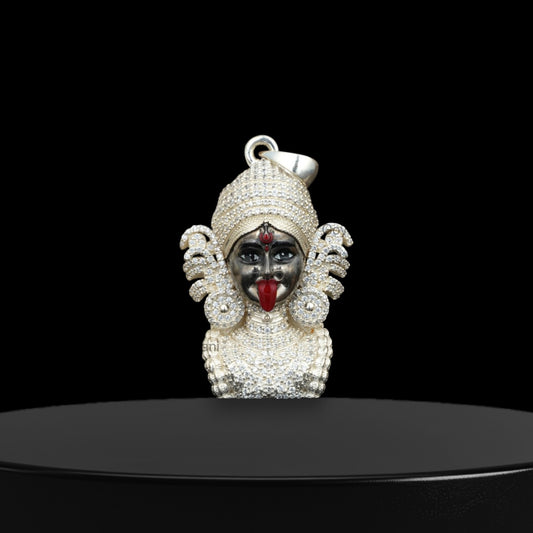 Divine Goddess Kali Silver Pendant